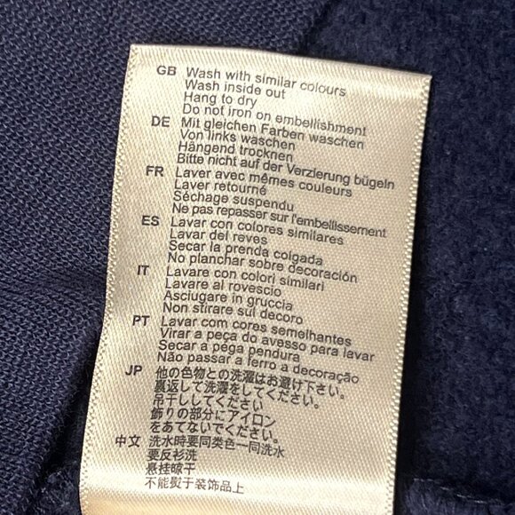 Scotch & Soda Blue Sweatshirt Long Sleeve Cotton Blend Varsity Spell-out Medium - Picture 7 of 14